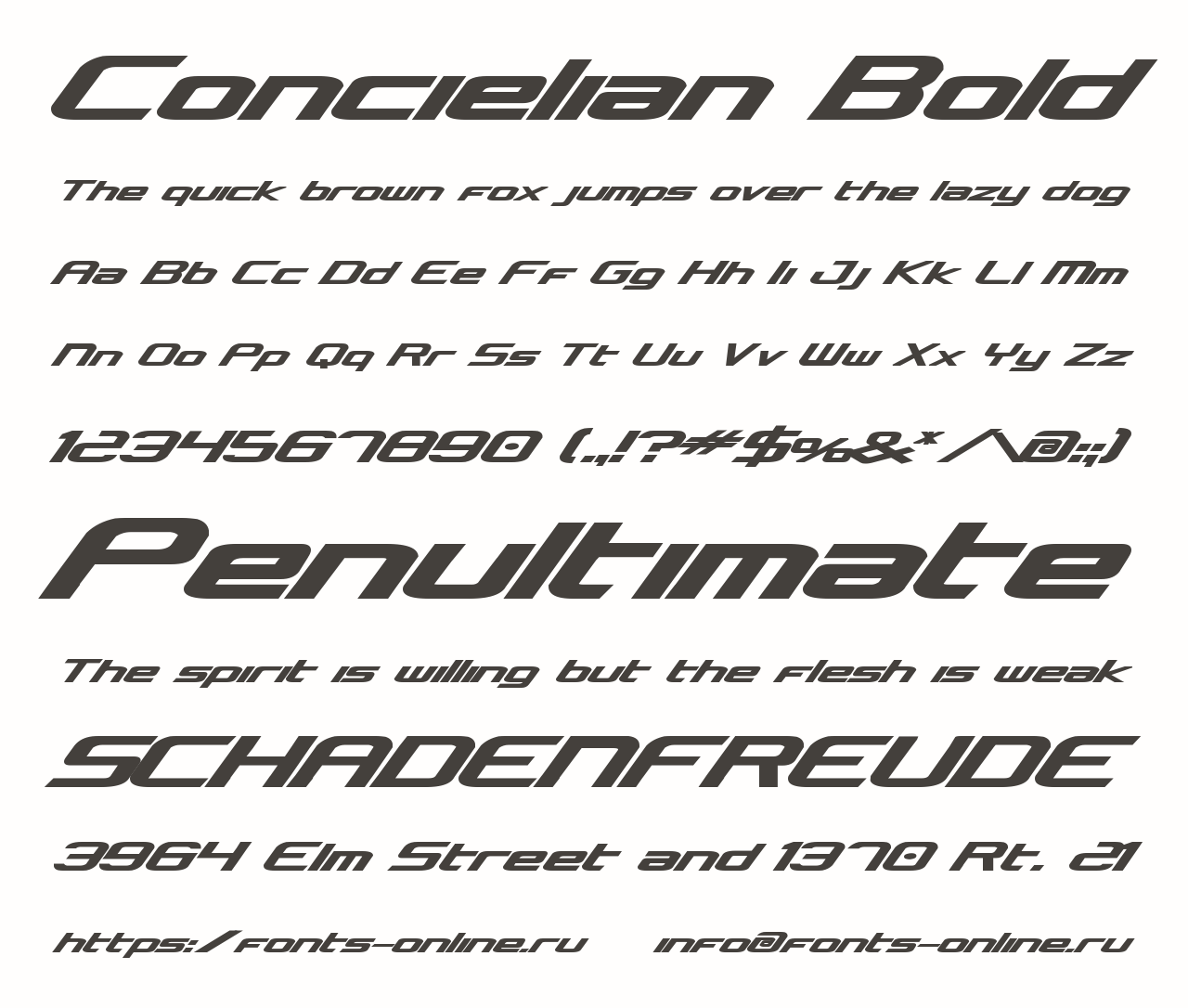 Concielian Bold Free Font Download